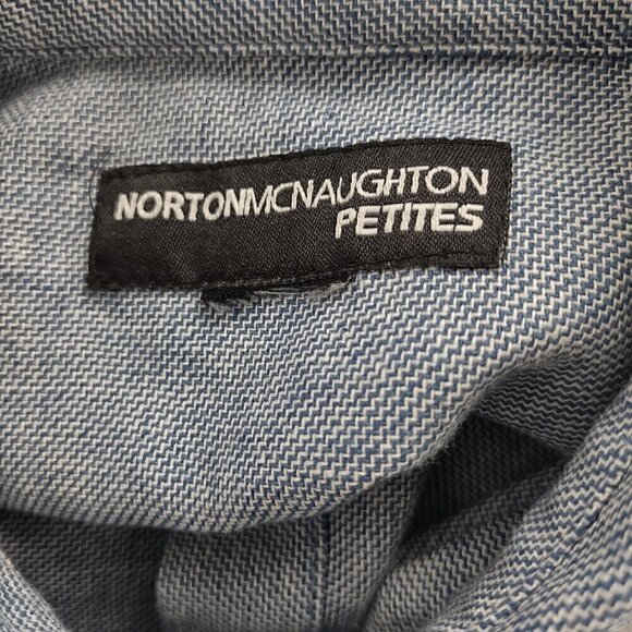 Norton McNaughton Petites Linen Cotton Blend Baby Blue 2pc Pants Suit Size PM - Picture 14 of 16